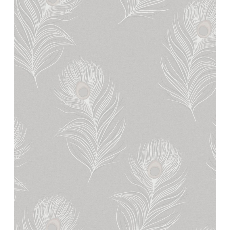 Holden Decor Pavona Heavy Weight Wallpaper - Grey