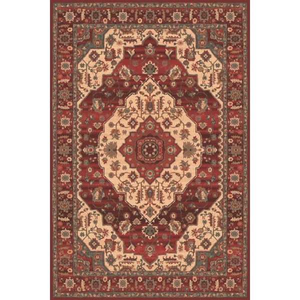 Mastercraft Red 4377/300 Kashqai Wool Wilton Rug - 240Cm X 340Cm