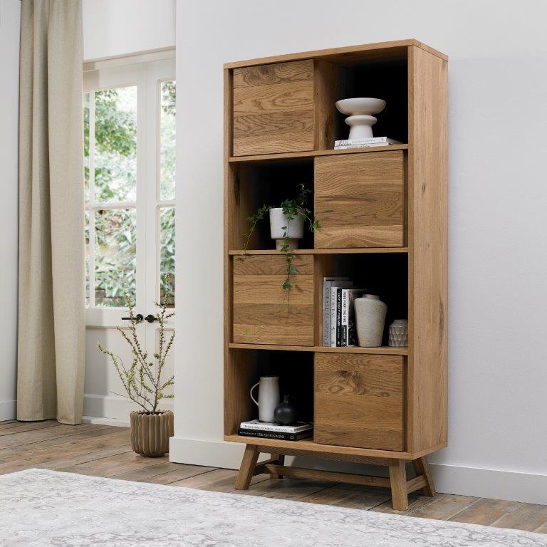 Bentley Designs Grain Brandon Rustic Oak Display Cabinet