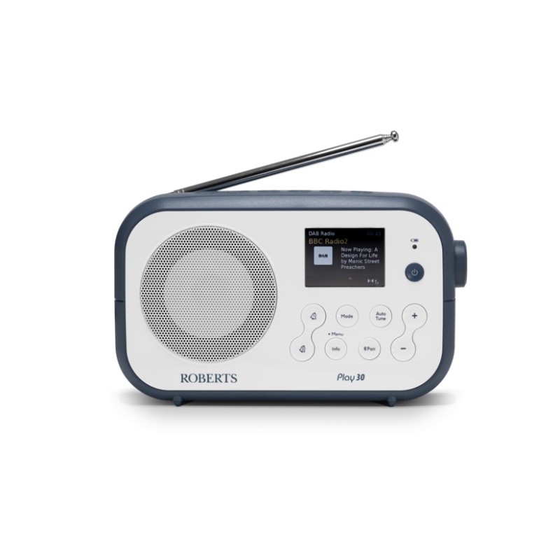 Roberts Roberts Play 30WB DAB/DAB+/FM RDS & Bluetooth Digital Portable Radio - White