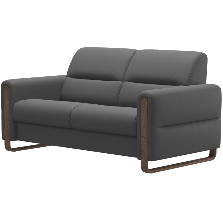 Stressless Fiona Fabric 2 Seater Sofa - 1 x Wood Arm LHF