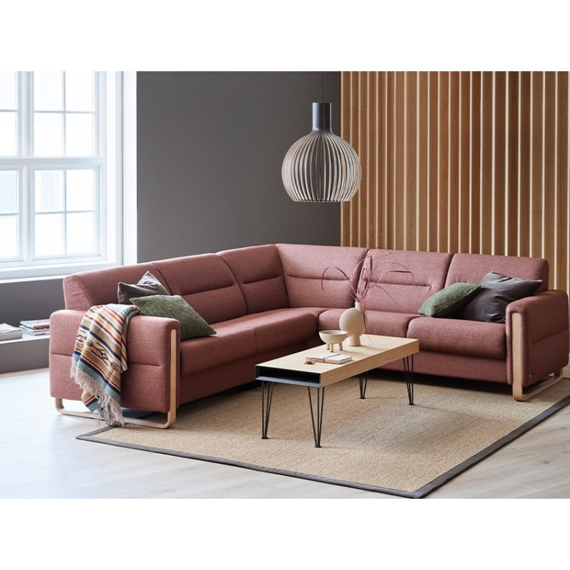 Stressless Fiona Fabric 5 Seater Corner Sofa 2 Seats 2.5 Seats - 2 x Steel Arms