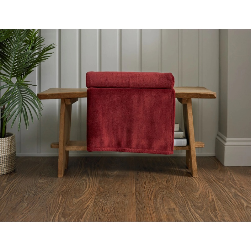 Deyongs Snuggle Touch Supersoft Fleece Throw - Merlot