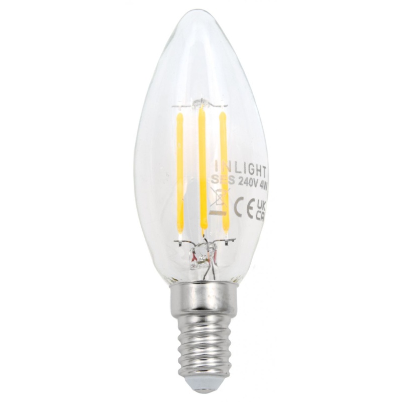 Bhs White Dimmable 4W Filament Led Candle E14 - Warm