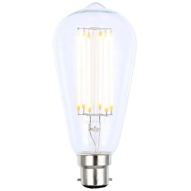 Bhs White Dimmable Led Vintage Teardrop 6W Bc Clear - Warm