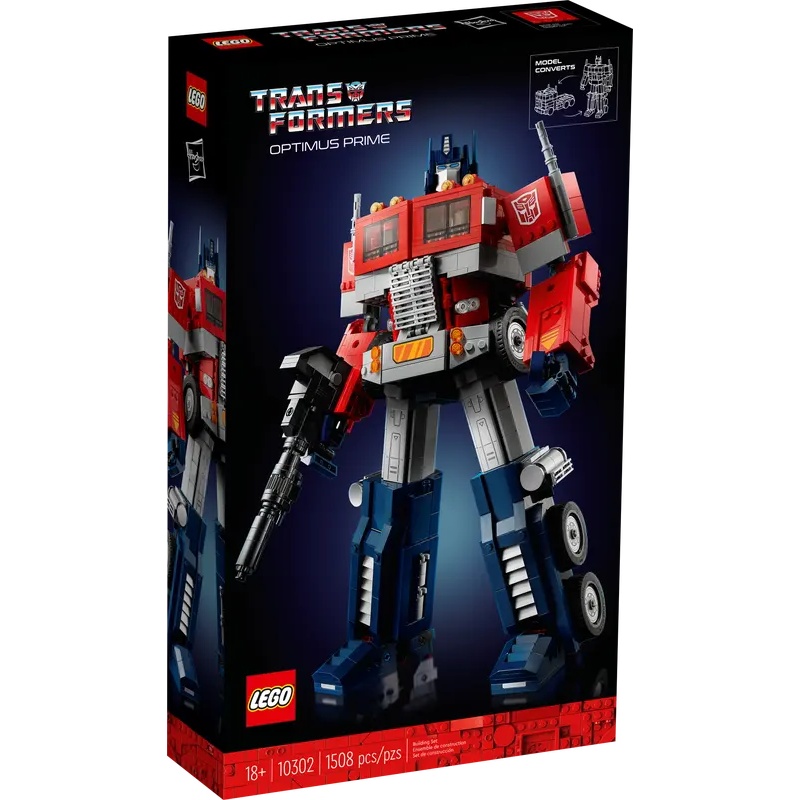 Image of LEGO Icons 10302 Icons Transformers Optimus Prime In Red