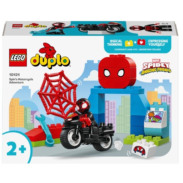 Image of LEGO Duplo 10424 Spidey Spins Motorcycle Adventure In Blue/Red