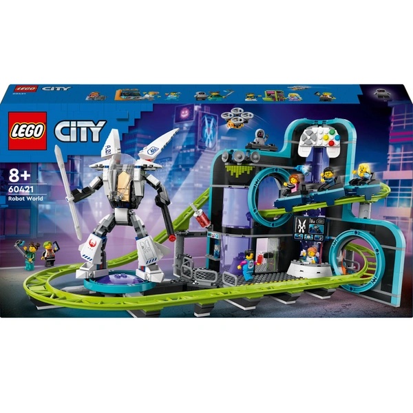 Image of LEGO City 60421 Robot World Roller-Coaster Park