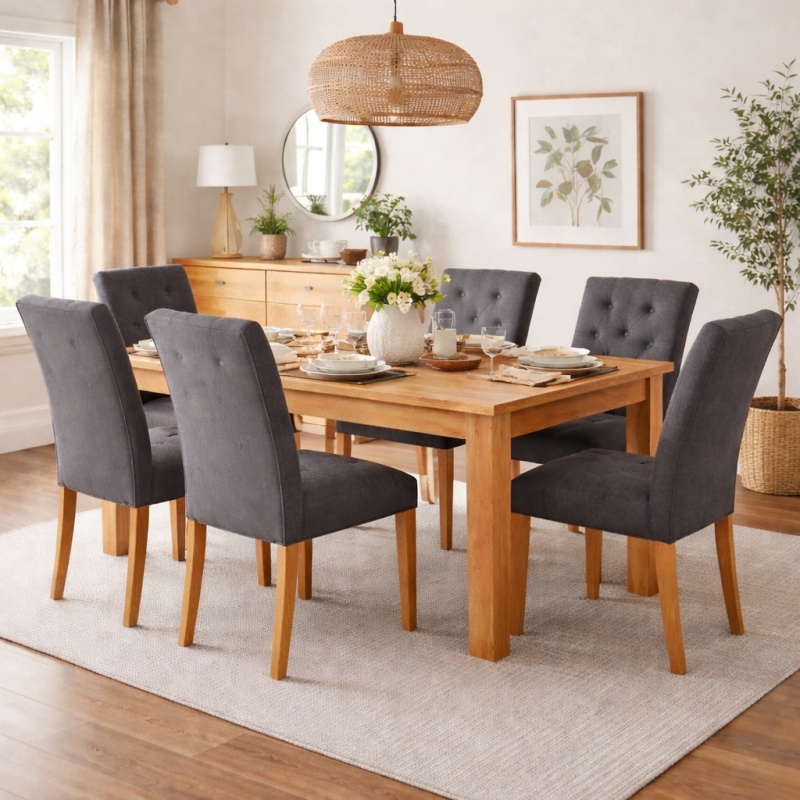Global Home Ascot Rustic Oak Small 150/200cm Extending Dining Table