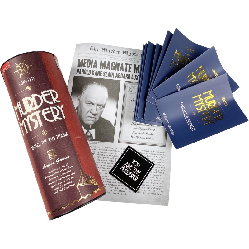 University Games Golden Murder Mystery On A Cruise Ship Tube Puzzle