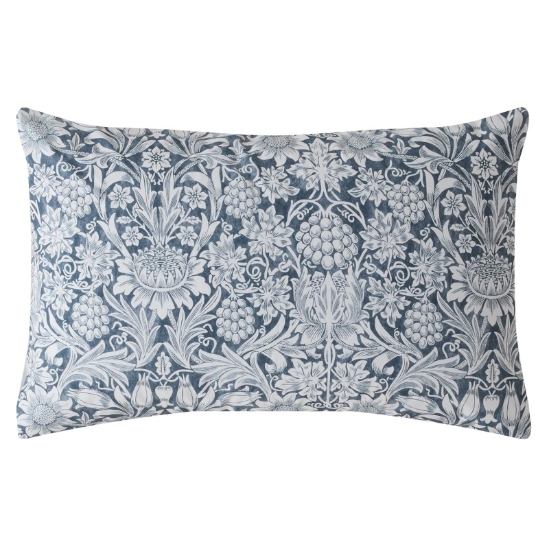 William Morris At Home Sunflower Pillowcase Pair - Ink
