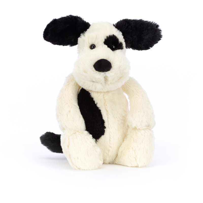 Jellycat Bashful Black & Cream Puppy Original 31cm