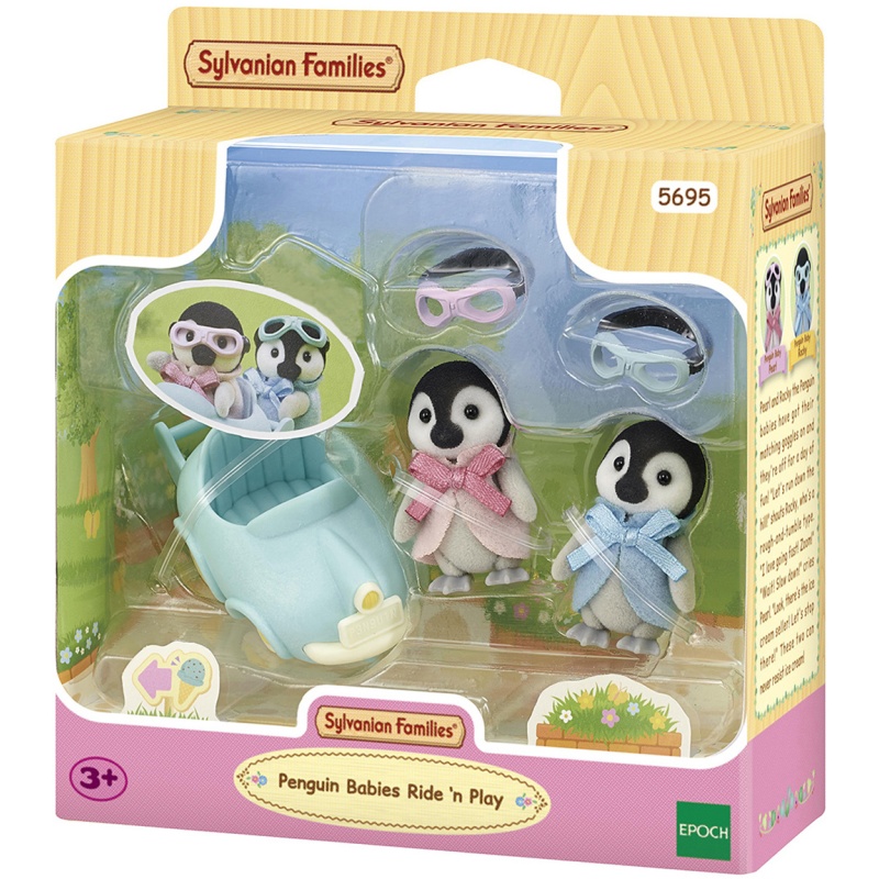 Sylvanian Families Pink/Blue Penguin Babies Ride N Play