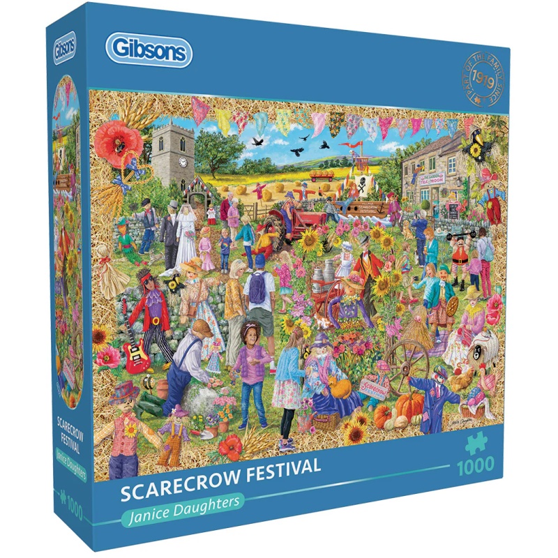 Image of Gibsons Scarecrow Festival 1000 Piece Puzzle In Multi