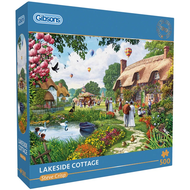 Image of Gibsons Lakeside Cottage 500 Piece Puzzle In Multi