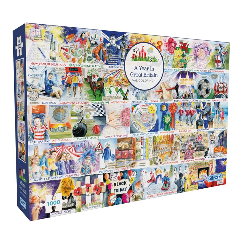 Image of Gibsons A Year in Great Britain 1000 Piece Puzzle In Multi