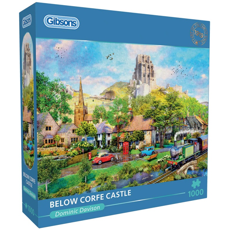 Image of Gibsons Below Corfe Castle 1000 Piece Puzzle In Multi