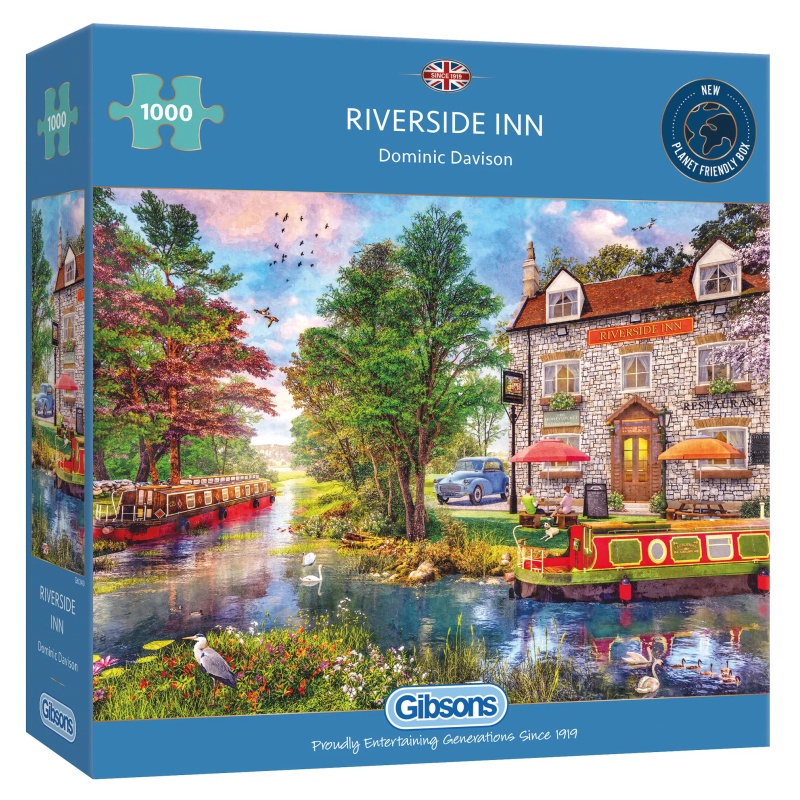 Image of Gibsons Riverside Inn 1000 Piece Puzzle In Multi