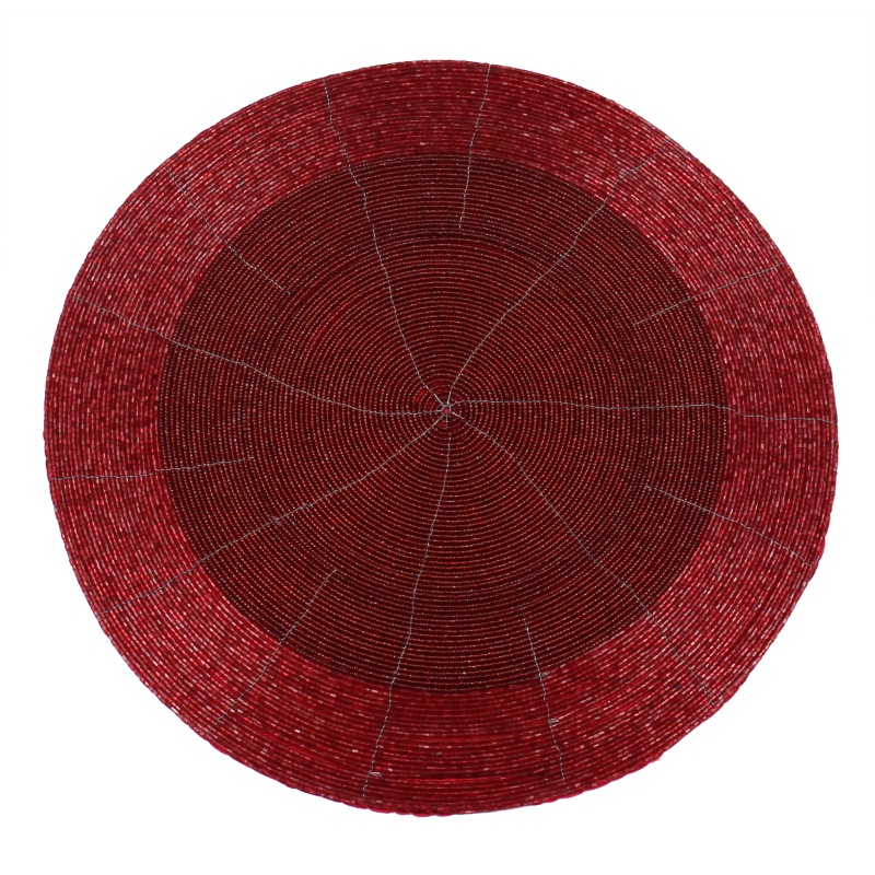 Peggy Wilkins Red Bliss Beaded Placemat