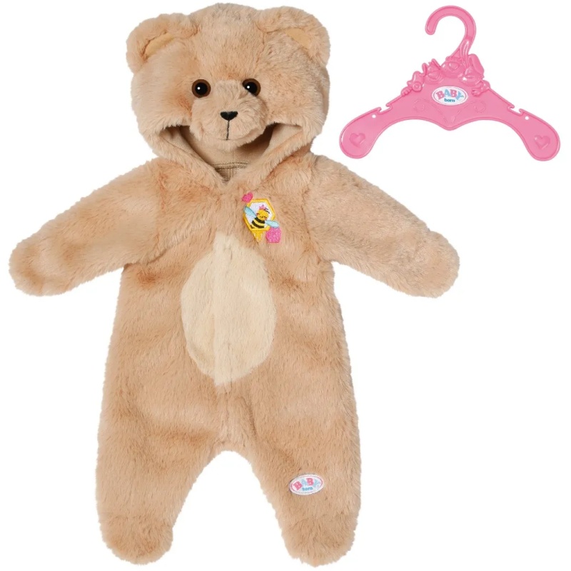 Image of Baby Born Bear Suit 43cm In Brown
