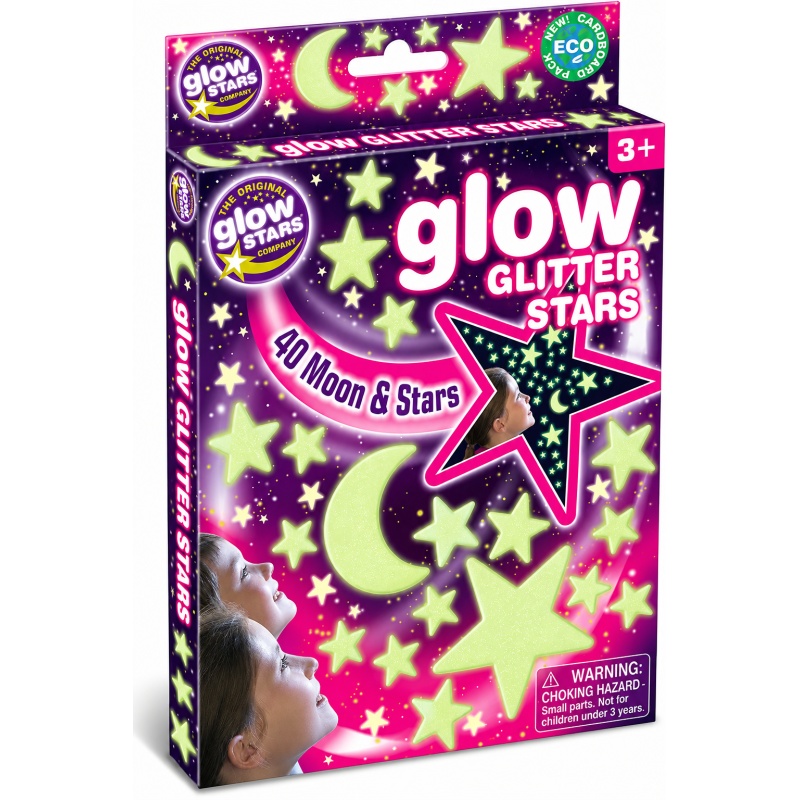 The Original Glow Stars Company Brainstorm Glow Glitter Stars
