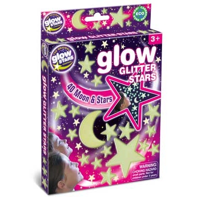 The Original Glow Stars Company Brainstorm Glow Glitter Stars