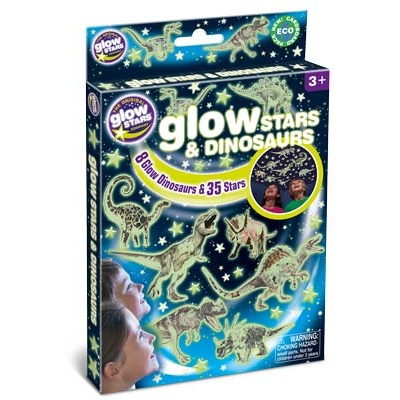 The Original Glow Stars Company Dark/Light Brainstorm Glow Stars And Dinosaurs
