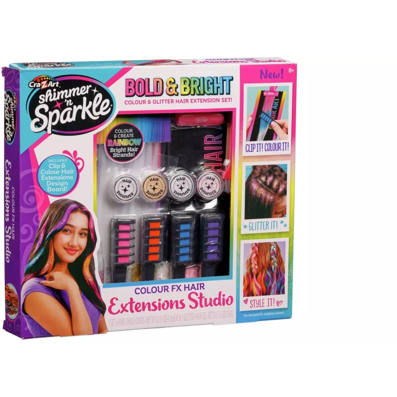 Cra-Z-Art Shimmer N Sparkle Colour Fx Hair Extension Studio