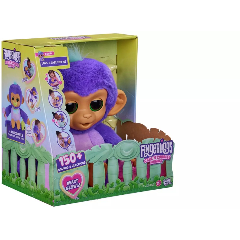 Fingerlings Care 'N' Cuddle Interactive Baby Monkey Downtown - Main Image