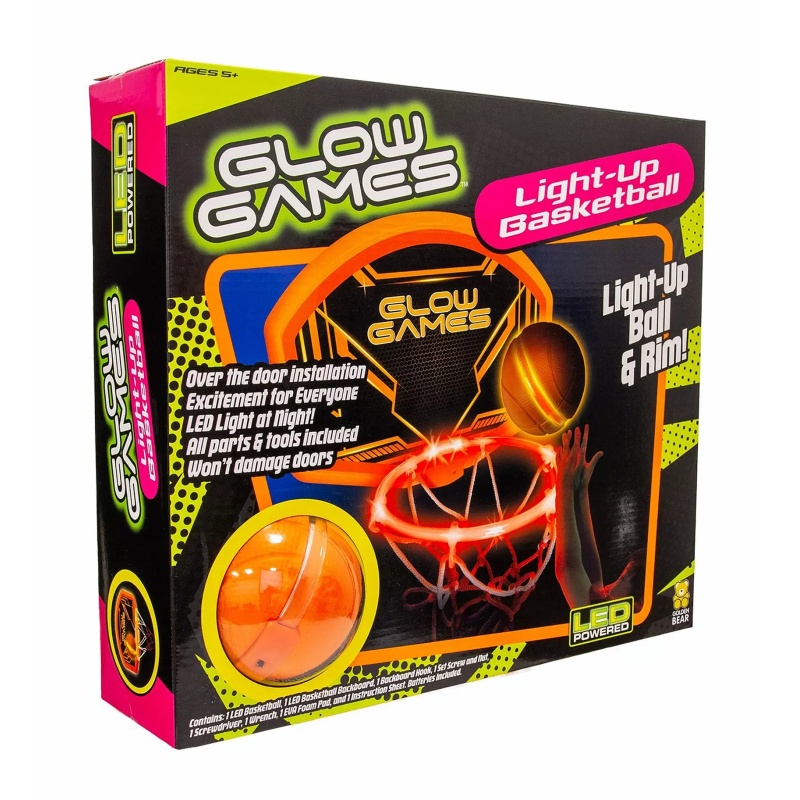 Golden Bear Glow Games Light-Up Basketball Set