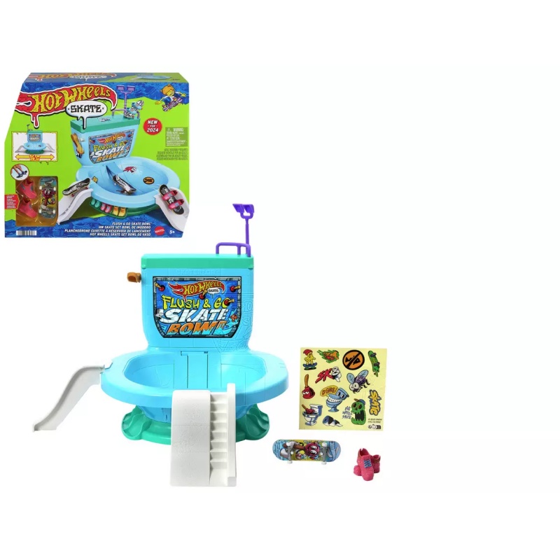 Image of Hot Wheels Skate Flush and Go Skate Bowl