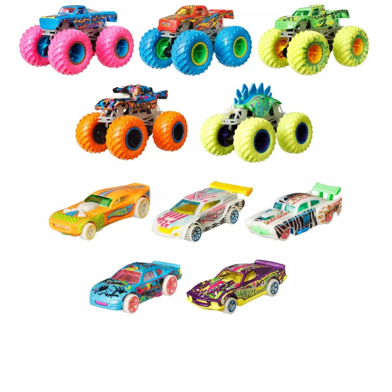 Hot Wheels Hot Wheels Monster Trucks Glow In The Dark Collection - 10 Pack