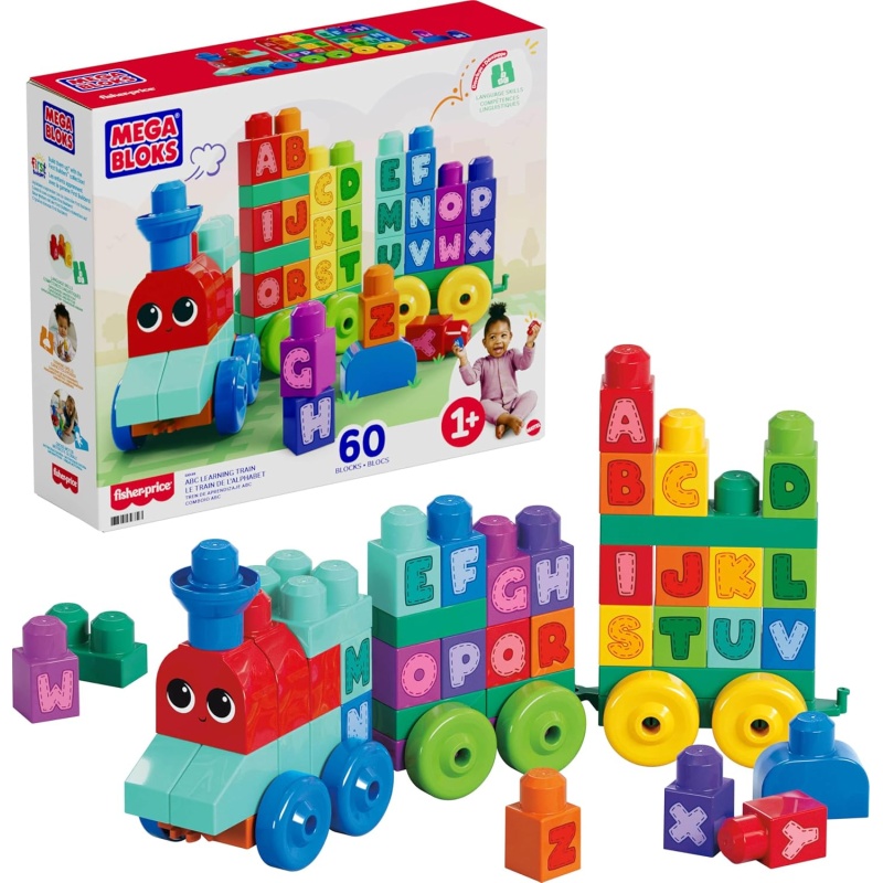 Mega Bloks Mega Bloks 60 Piece ABC Learning Train