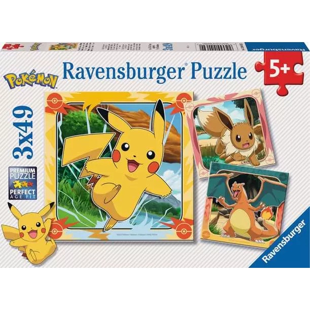 Ravensburger Pokemon 3 X 49 Piece Puzzles