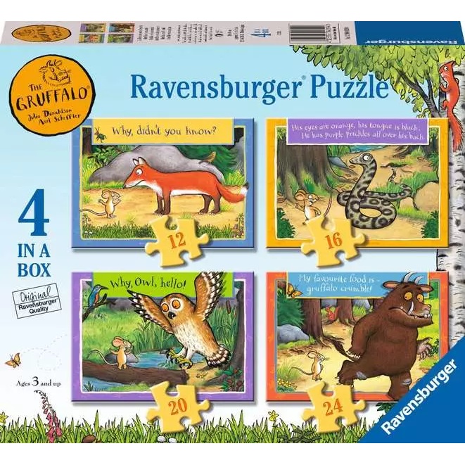 Ravensburger The Gruffalo 4 In A Box Puzzle
