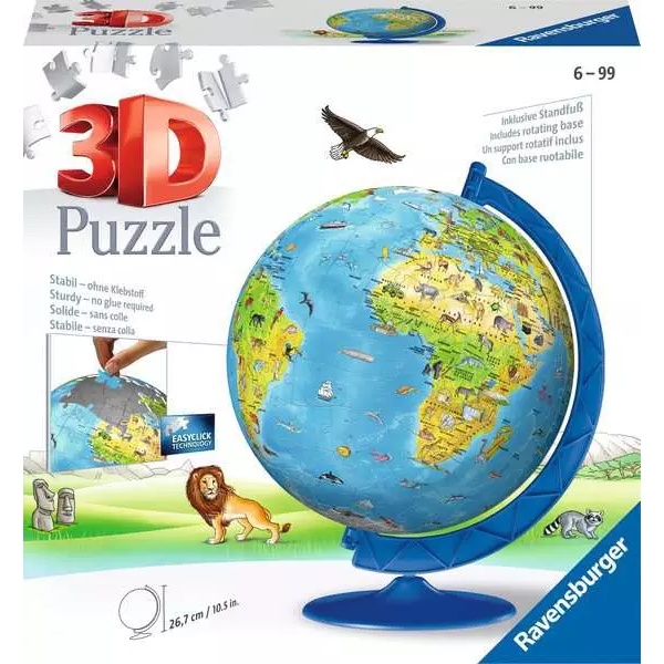 Ravensburger Ravensburger Children's World Map 3D 180 Piece Puzzle