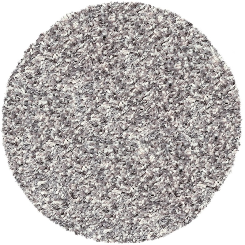 Mastercraft Mastercraft 039-001/6699 Twilight Shaggy Round Rug - White/Silver