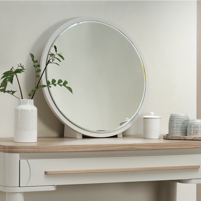 Bentley Designs Grey Delta Scandi Oak And Soft Vanity Mirror