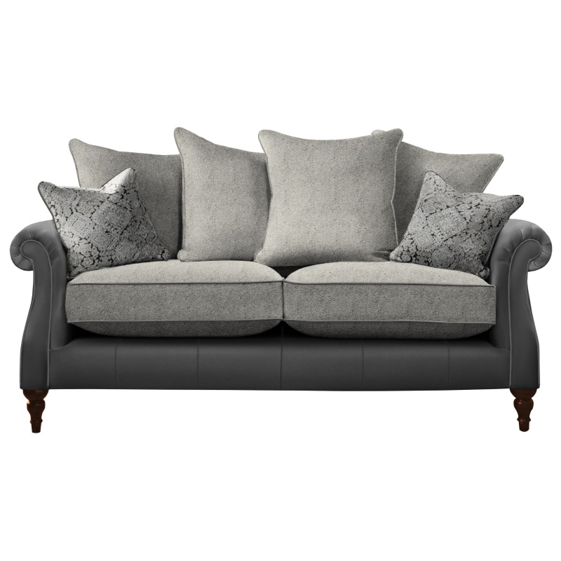 Parker Knoll Parker Knoll Eastbury Large 2 Seater Pillow Back Leather/Fabric Sofa
