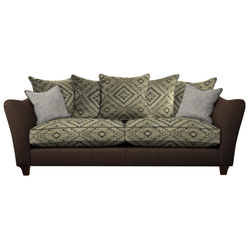 Parker Knoll Parker Knoll Harriet Grand Pillow Back Leather/Fabric Sofa