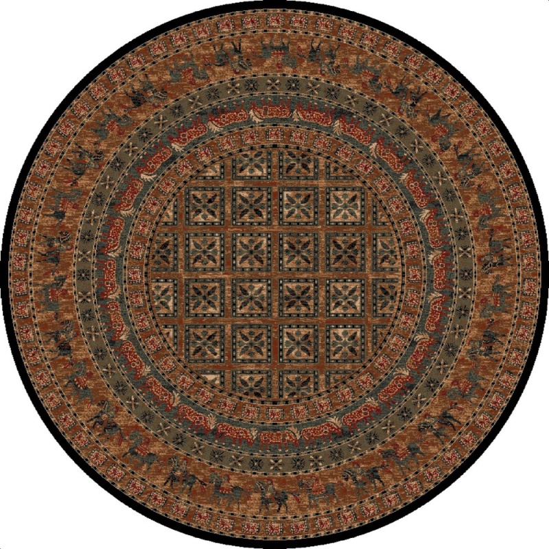 Mastercraft Mastercraft 4301/500 Kashqai Round Rug - Green