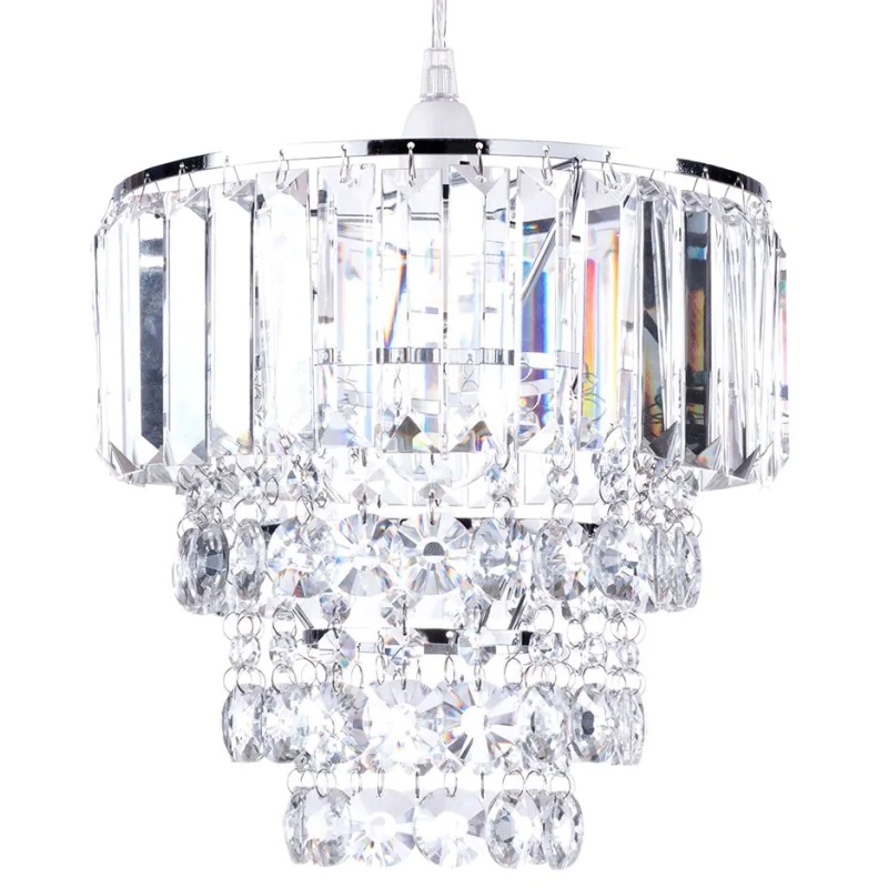 Bhs Light Paladina Easy Fit Shade 25Cm - Chrome
