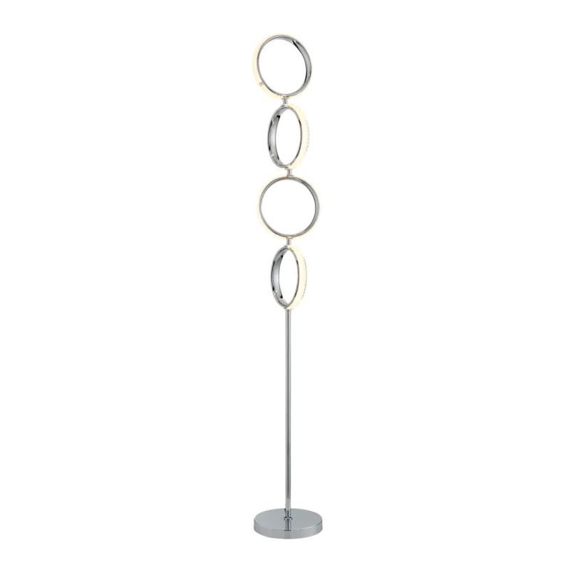 Bhs Grey/White/Light Lena Ring Led Floor Lamp - Chrome
