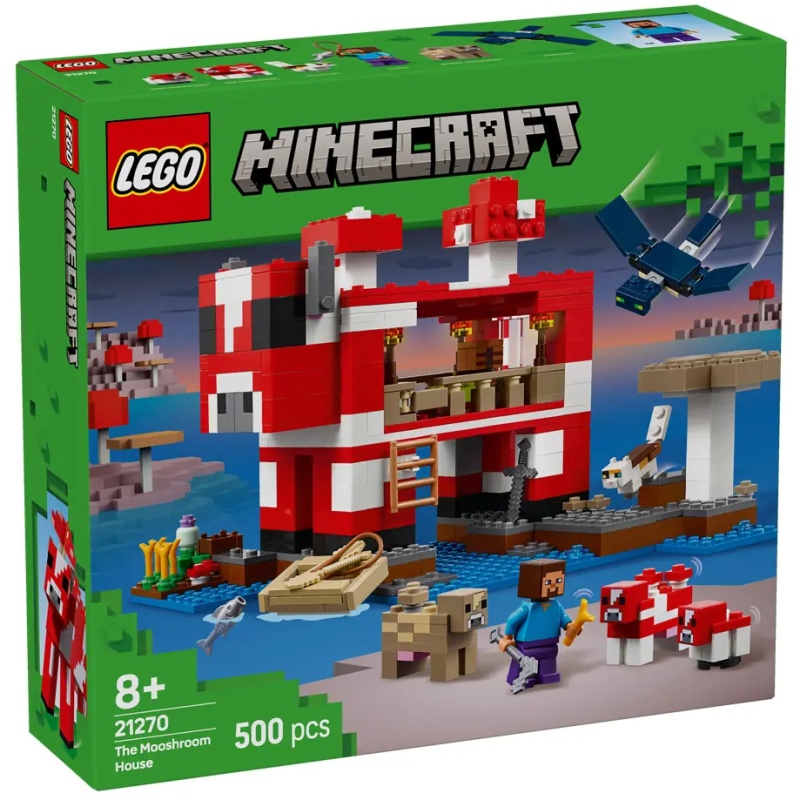 Image of LEGO Minecraft 21270 Mooshroom House In Multi