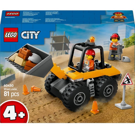 Image of LEGO City 60450 Yellow Construction Wheel Loader