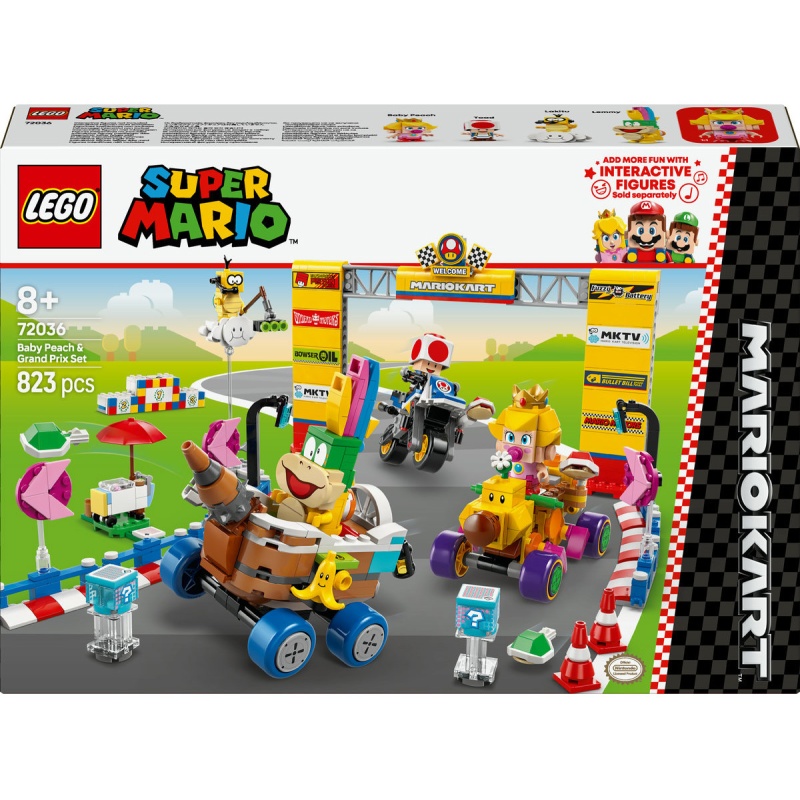 Image of LEGO Super Mario 72036 Mario Kart - Baby Peach and Grand Prix Set In Multi