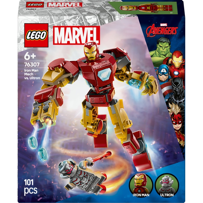 Image of LEGO Marvel 76307 Iron Man Mech vs. Ultron In Multi