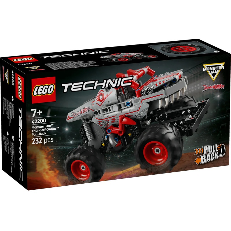 Image of LEGO Technic 42200 Monster Jam ThunderROARus Pull-Back In Black/Grey/Red