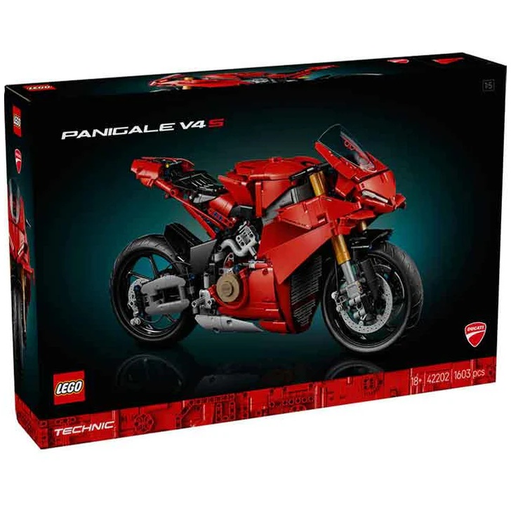 Image of LEGO Technic 42202 Ducati Panigale V4 S Motorcycle In Red