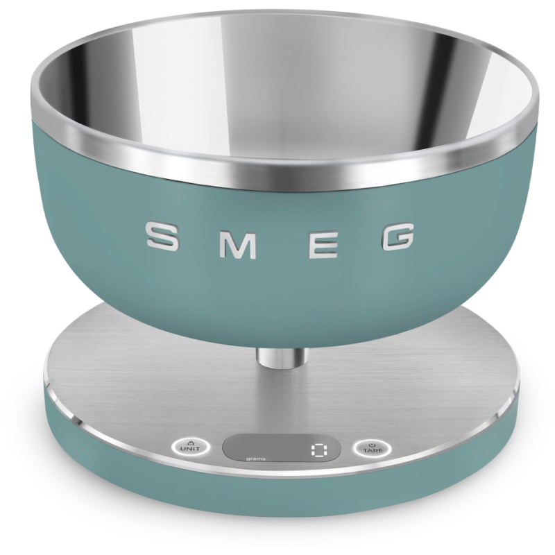 Smeg Emerald Ksc01egmww Collection Digital Kitchen Scale With Removeable Bowl, Four Units Of Measurement & Rechargeable Battery, Green Matte A - Image 5